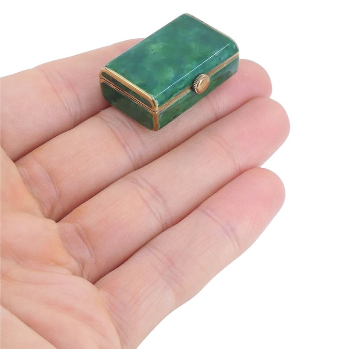 Juvenia Art Deco Swiss Galalith Sterling Silver Purse Watch