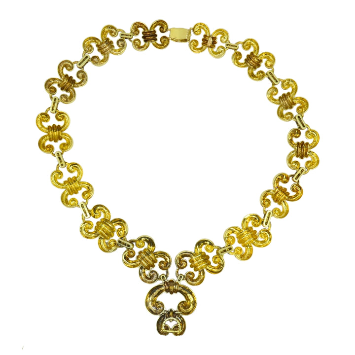 Vintage David Webb 18k Gold Necklace Removable Pendant Brooch Sautoir