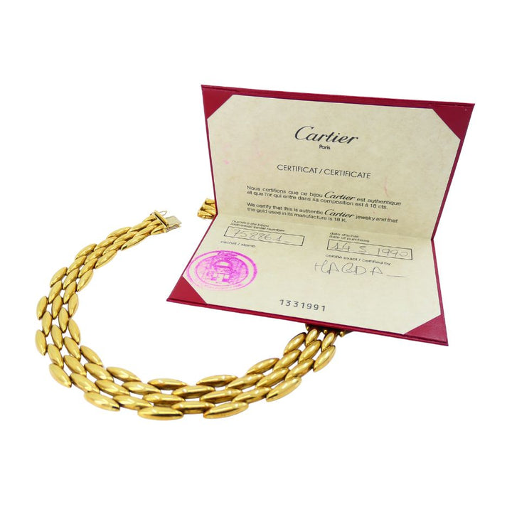 1990 Cartier Gentiane 18k Gold Necklace