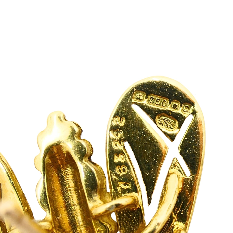 Chaumet 18k Gold Diamond Bee Earrings