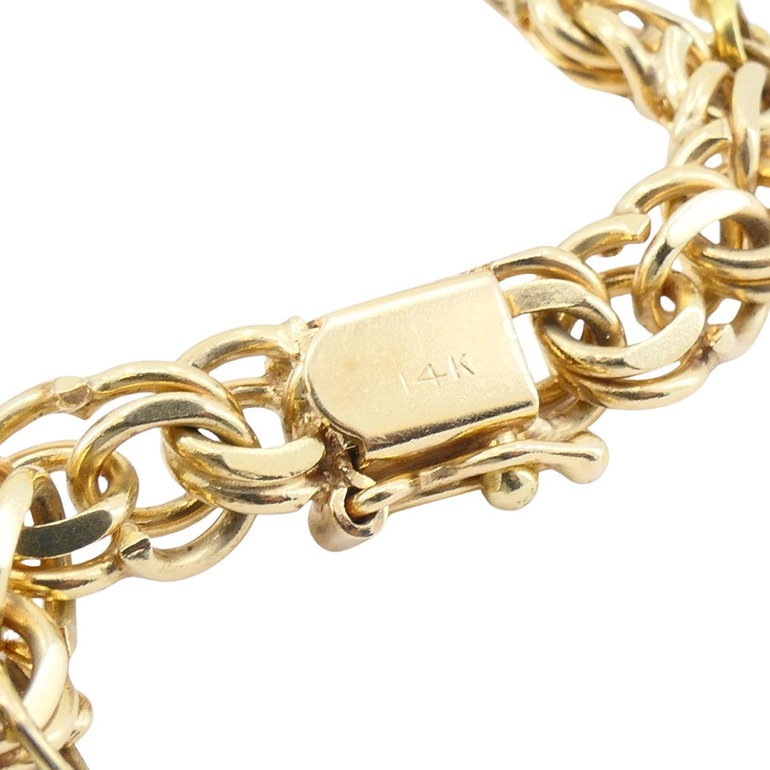 Vintage 14k 18k Gold Charm Bracelet