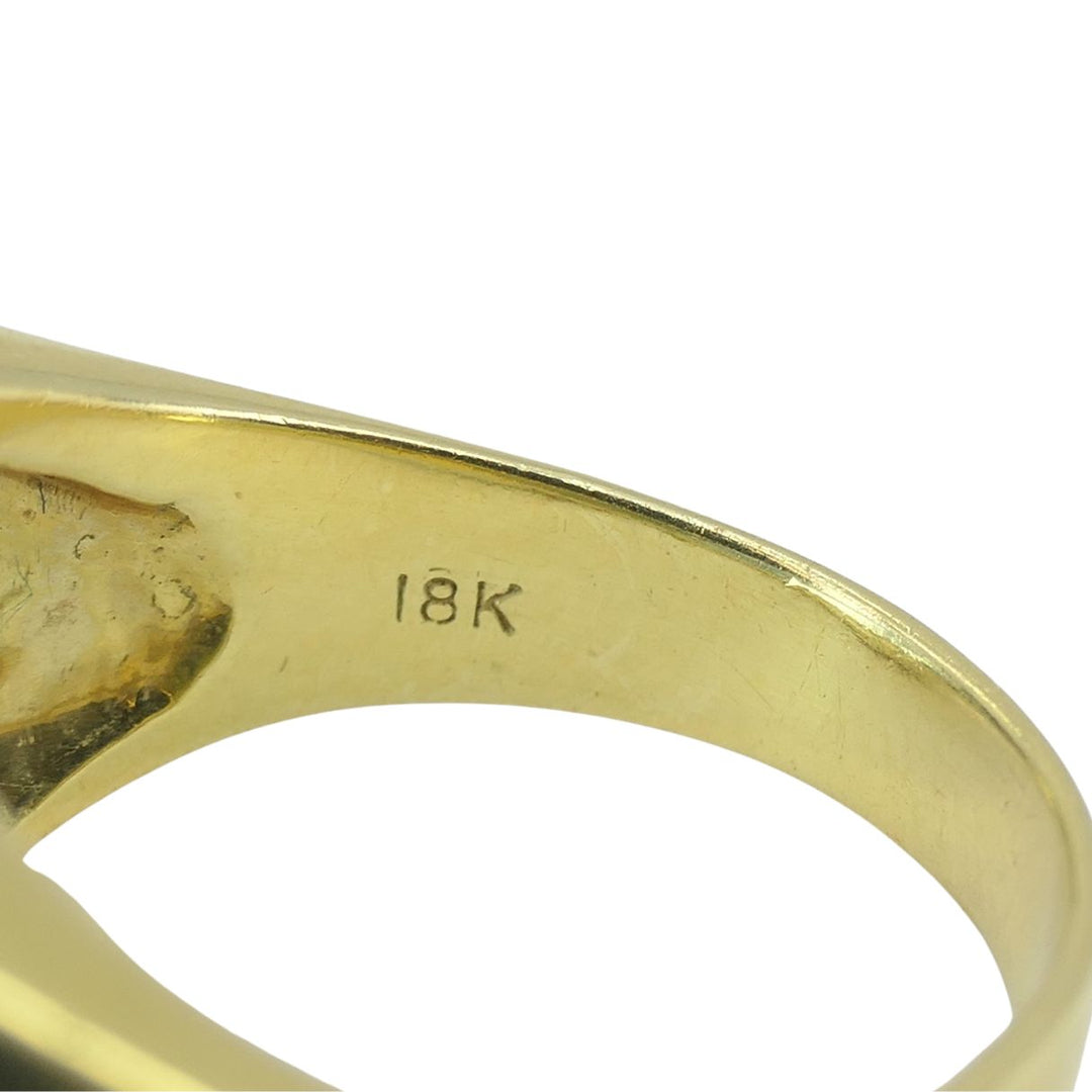 Vintage Aquamarine 18k Yellow Gold Cocktail Ring