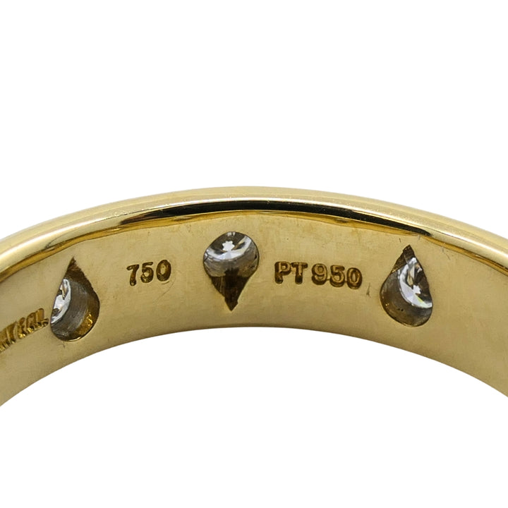 Tiffany & Co. 18k Gold & Platinum Accent Diamond Band Ring