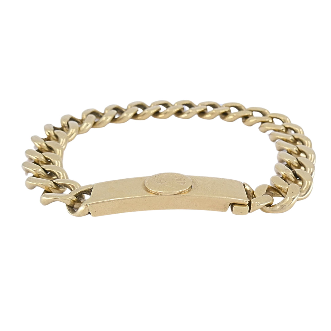 Vintage Cartier 14k Gold Curb-Link ID Bracelet, Mid-20th Century