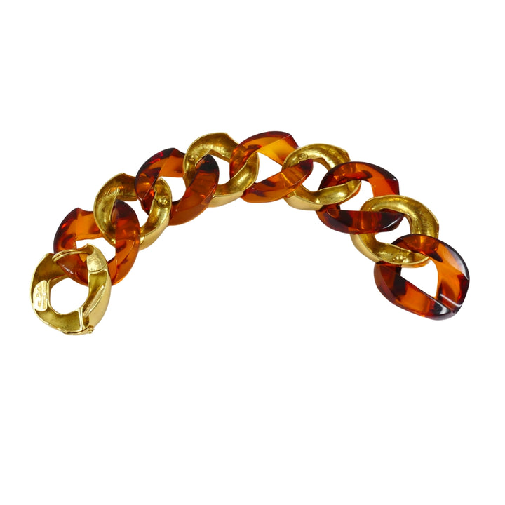 Seaman Schepps Amber Bracelet 18k Gold Link Bracelet