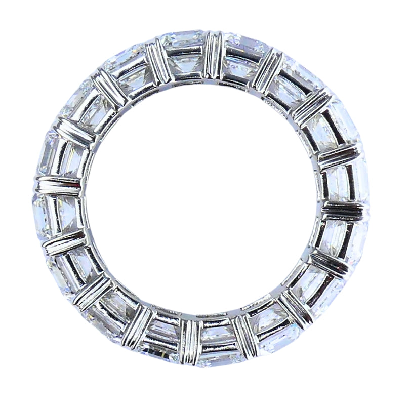 Roberto Coin Eternity Band Platinum Emerald Cut Diamond GIA - 11.36 cts