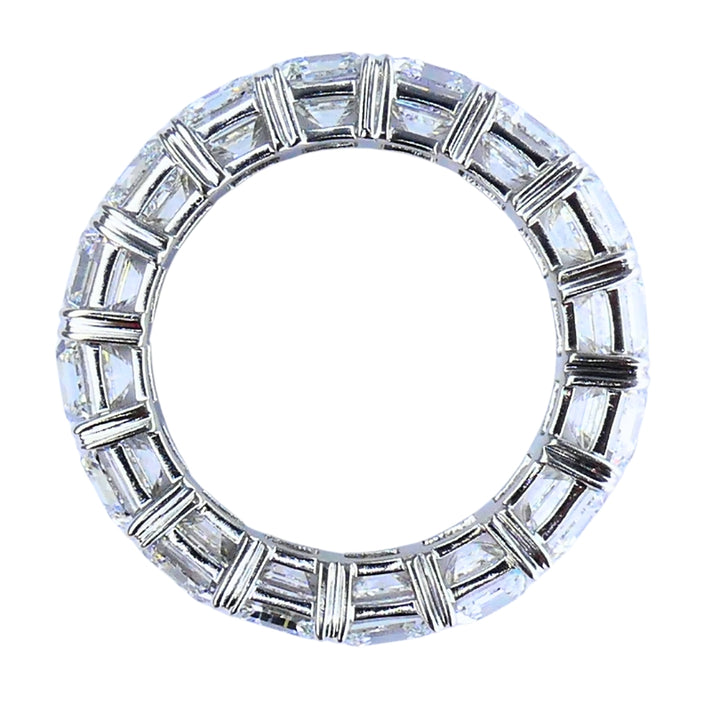 Roberto Coin Eternity Band Platinum Emerald Cut Diamond GIA - 11.36 cts