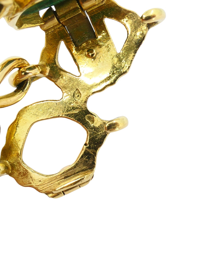 Vintage Malachite Bracelet Attributed to Mauboussin Paris 18k Gold