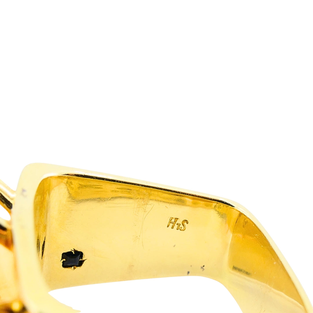 H. Stern Sunrise 18k Gold Citrine Diamond Cocktail Ring