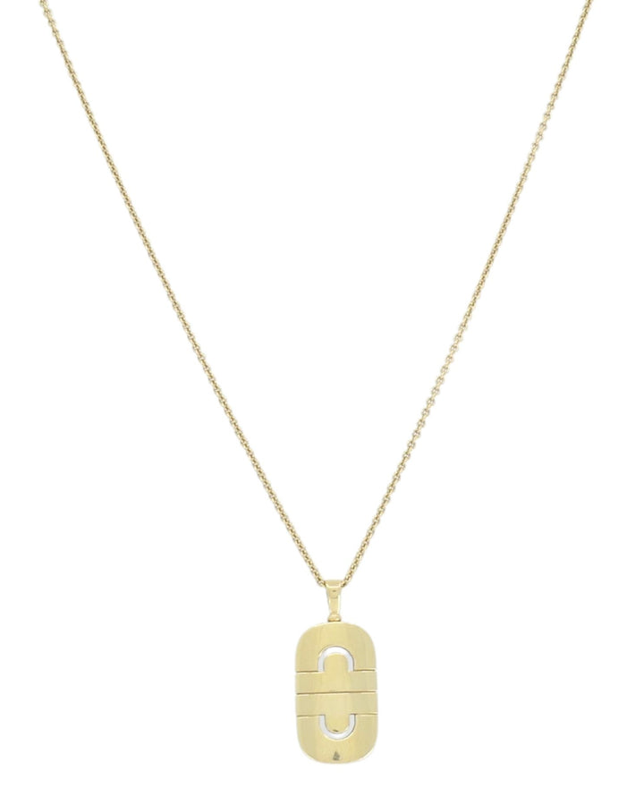 Bvlgari Bulgari Parentesi Pendant 18k Gold Chain Adjustable Length Necklace