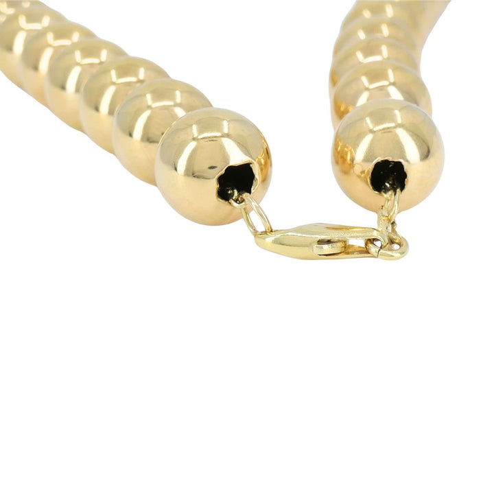 Vintage 14k Gold Ball Bead Collar Necklace Circa 1990s