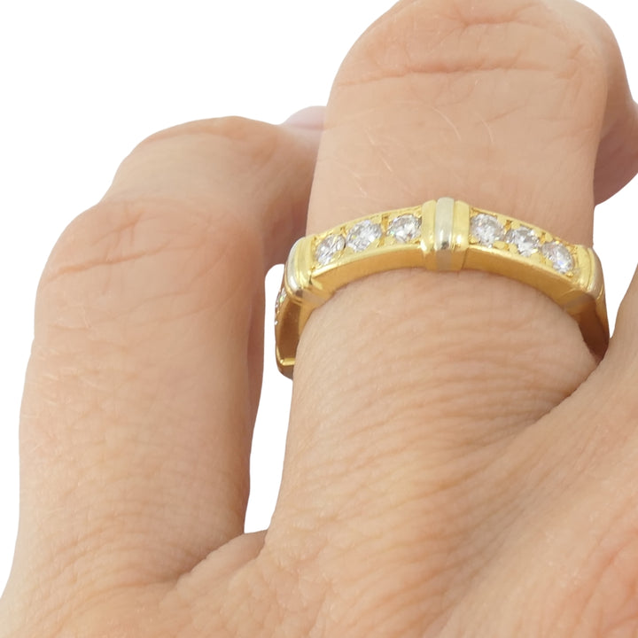 Vintage Cartier Diamond Ring 18k Yellow and White Gold