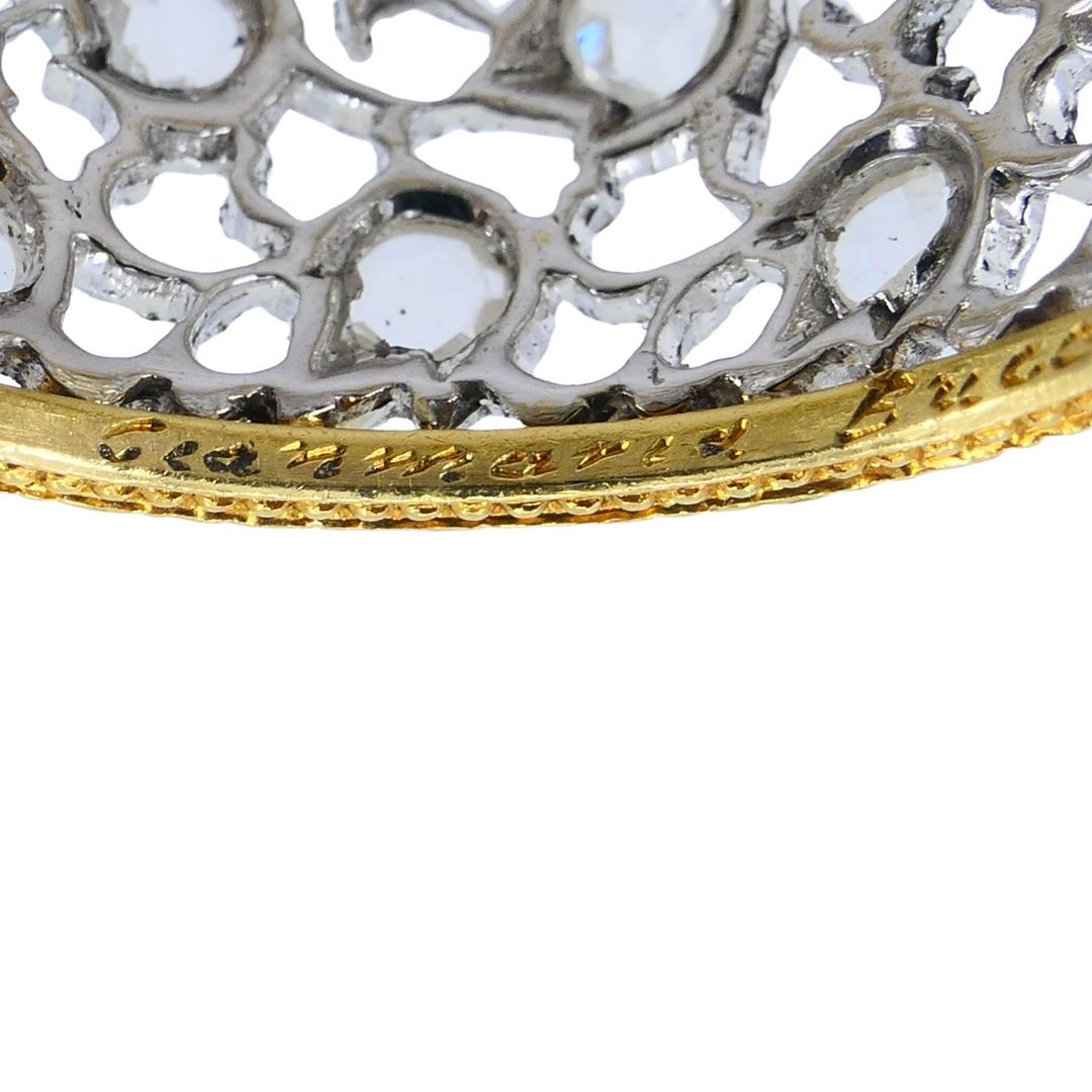 Vintage Buccellati 18k Two-tone Gold Diamond Open Work Band Ring