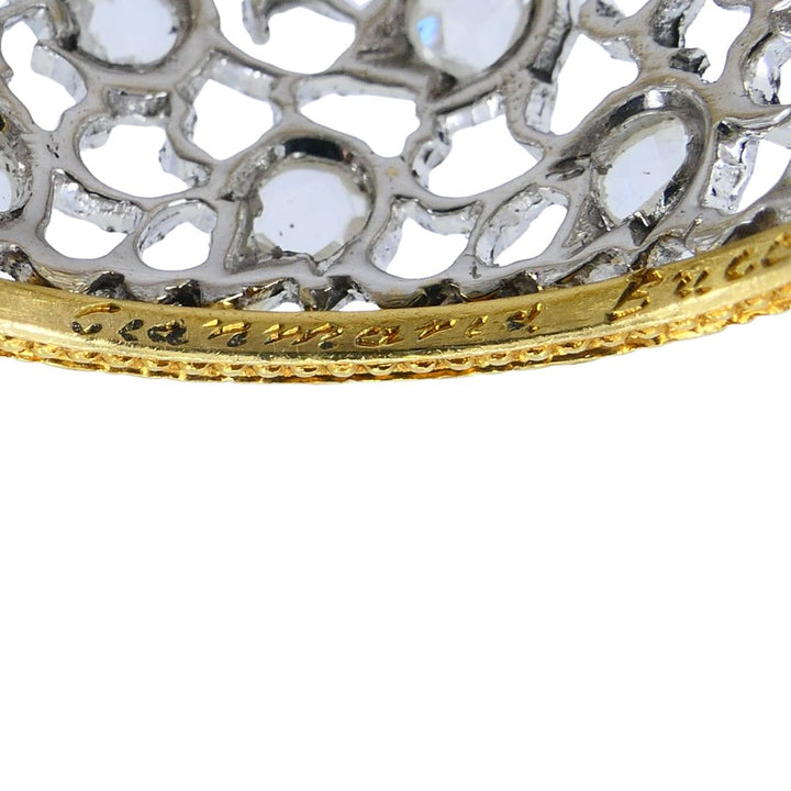 Vintage Buccellati 18k Two-tone Gold Diamond Open Work Band Ring