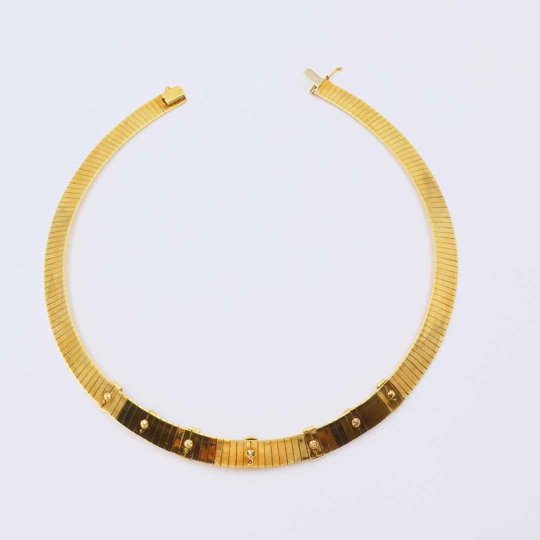 Vintage Van Cleef & Arpels 18k Gold Collar Necklace Sapphires Ruby Diamonds