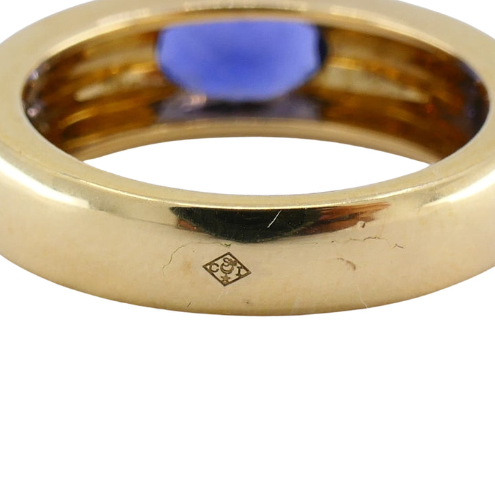 Vintage Chaumet Paris 18k Gold Tanzanite Ring, 1990s