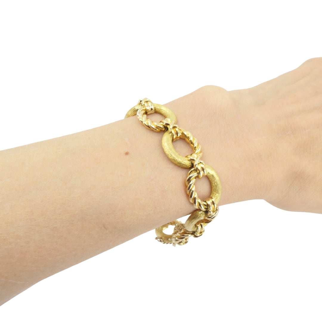 Vintage 18k Gold Tiffany & Co. Schlumberger Bracelet Rope Design