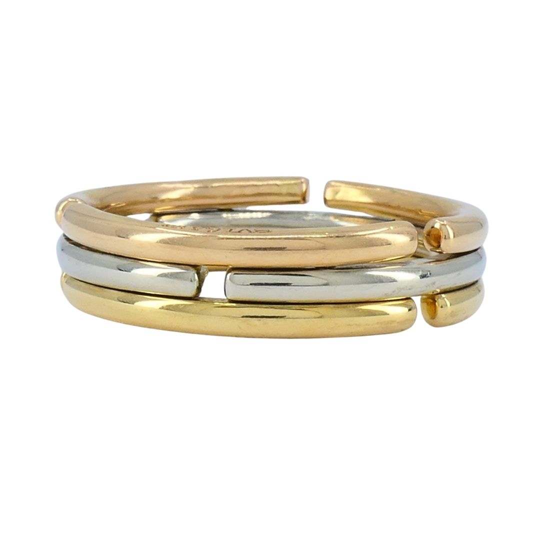 Bvlgari 18k Tri-tone Gold Collapsible Ring