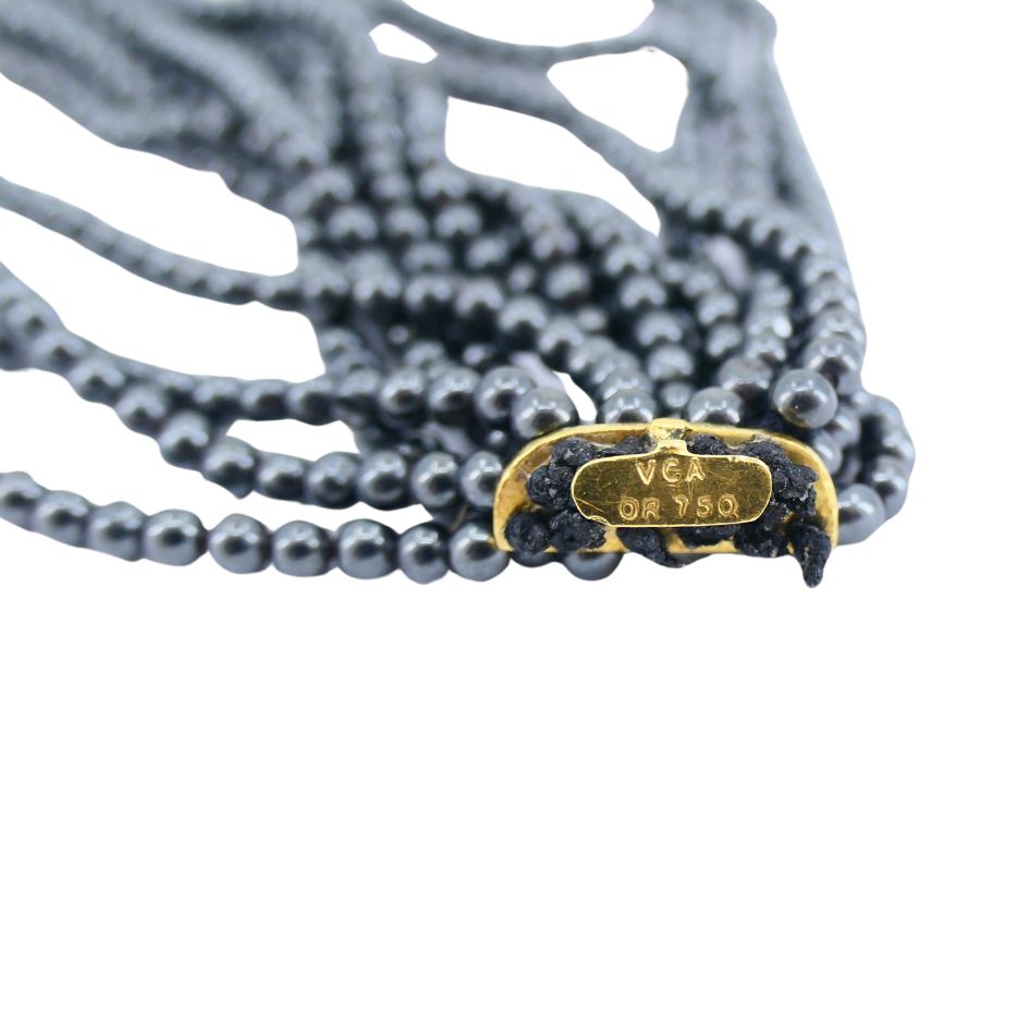 Van Cleef & Arpels Set 18k Gold Diamond Interchangeable Gemstone Bead Necklaces