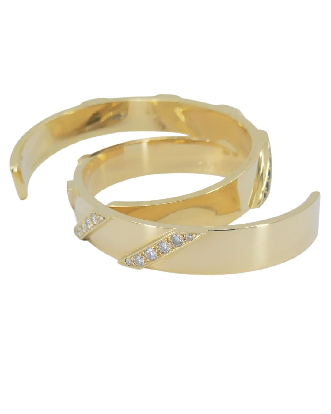 Bvlgari Bulgari 18k Gold Pair of Bracelets Set Diamond Sapphire