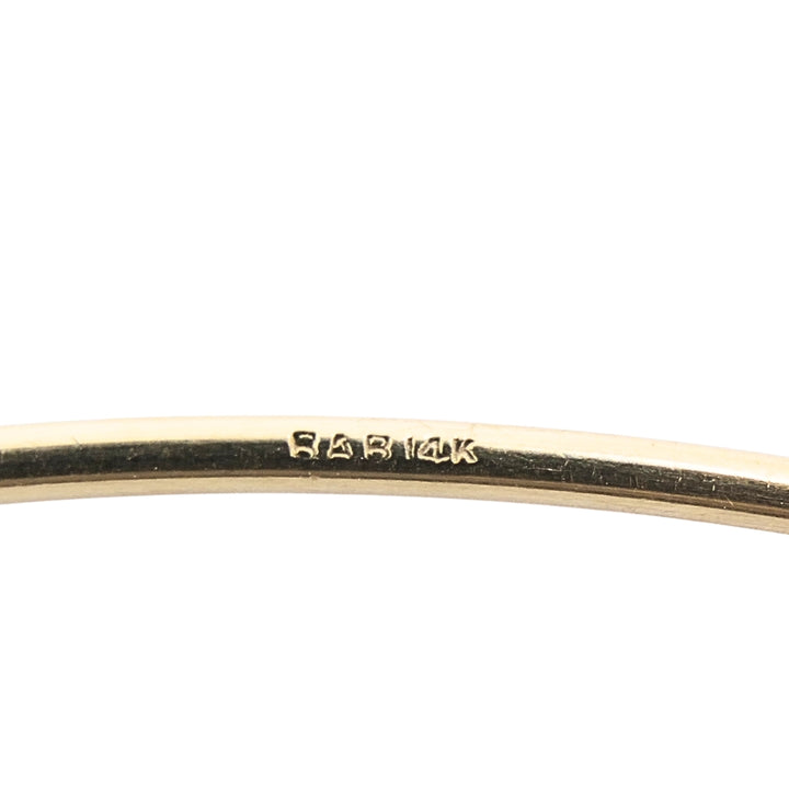 Ankh Cross Pendant 18k Gold Enamel and 14k Gold Wire Choker Necklace