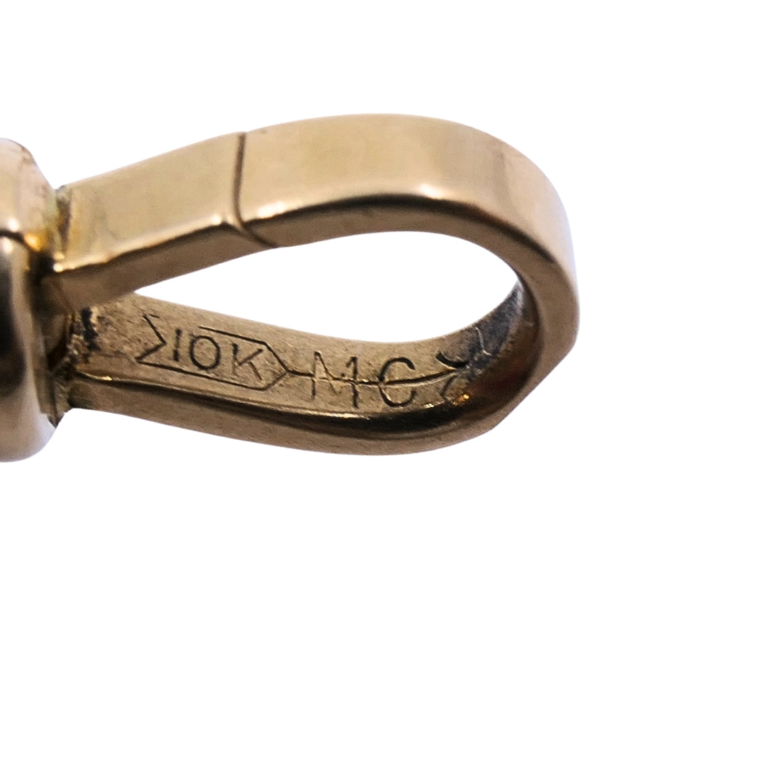 Antique 10k Gold Cigar Cutter Pendant 10k Gold Watch Chain Necklace