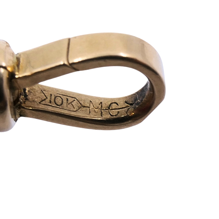 Antique 10k Gold Cigar Cutter Pendant 10k Gold Watch Chain Necklace