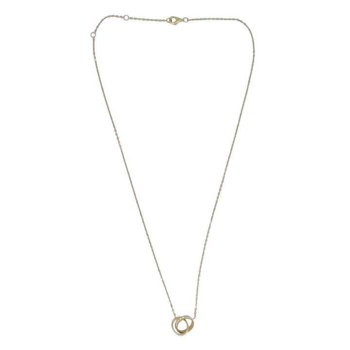 Cartier LOVE Interlocking 18k Gold Diamond Pendant Necklace
