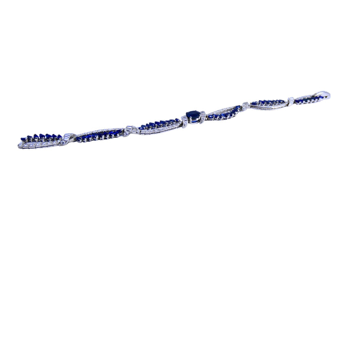 Oscar Heyman Platinum Sapphire Diamond Bracelet Certificate of Authenticity