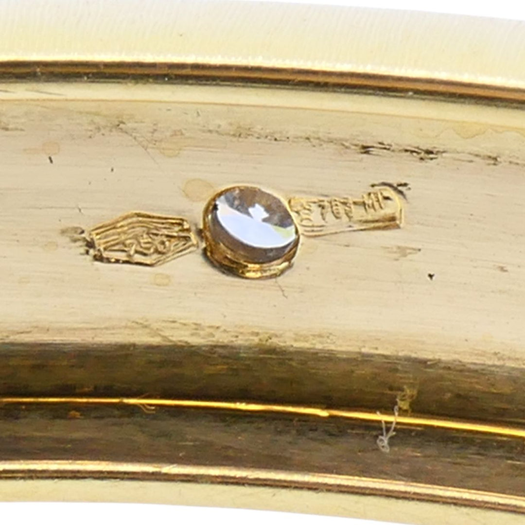 Vintage Buccellati 18k Gold Diamond Bangle Bracelet