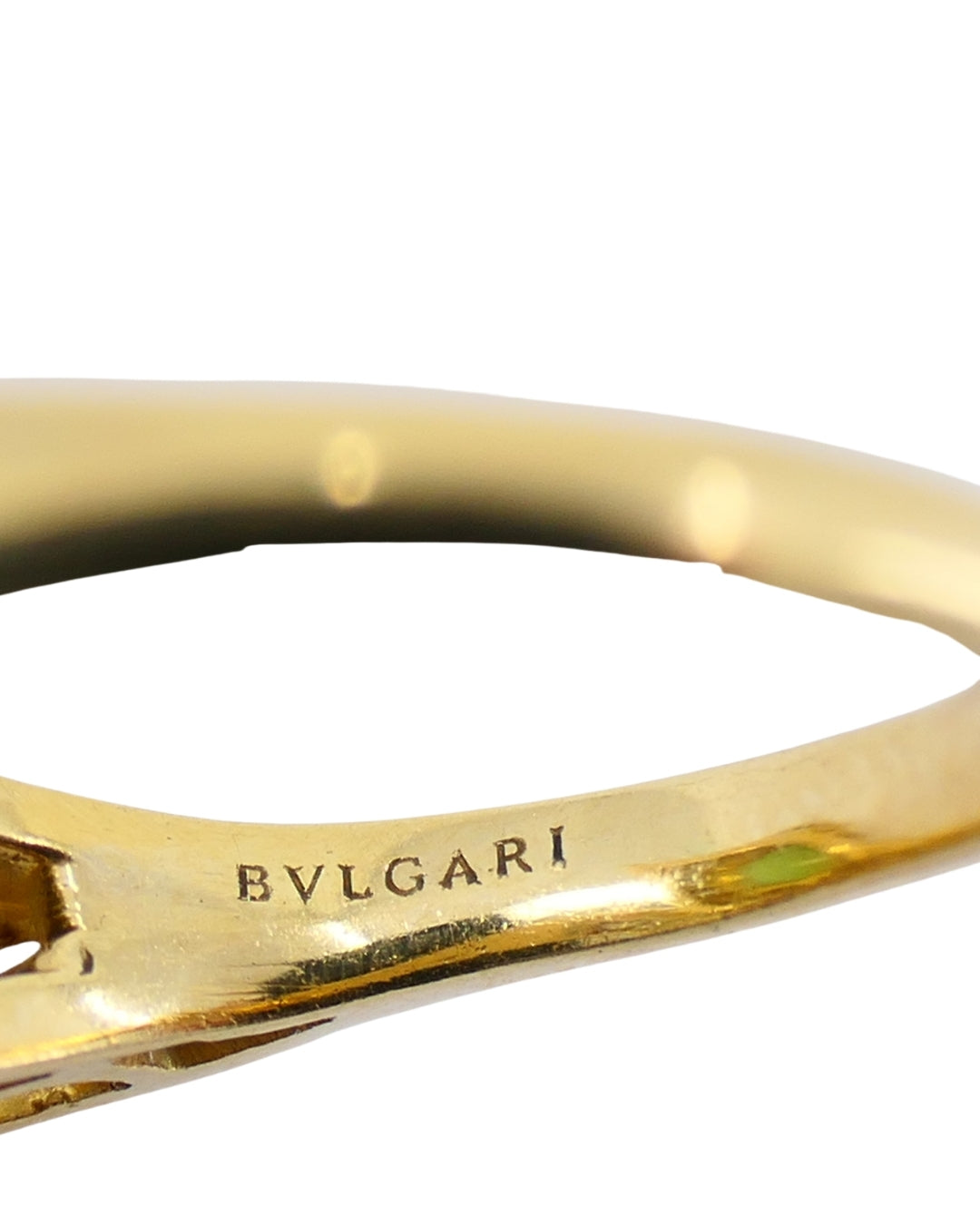 Bvlgari Vintage Bulgari Bypass Ring 18k Gold Diamond Cabochon Gemstones