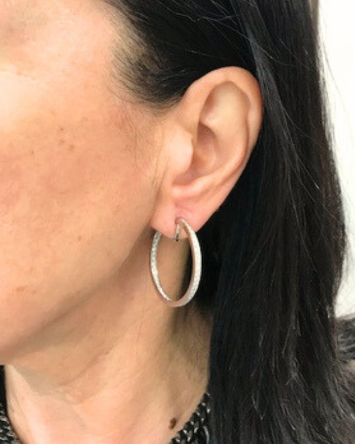 Vintage Cartier Hoop Earrings 18k Gold Diamond Earrings