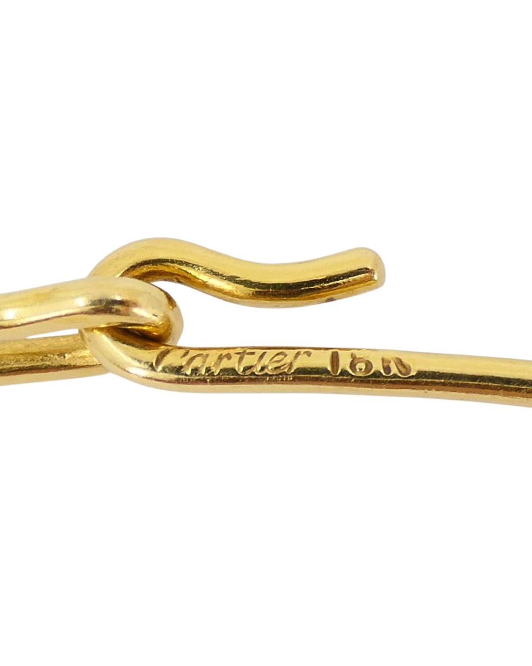 Vintage Cartier Panthere 18k Gold Collar Necklace Diamond Charm