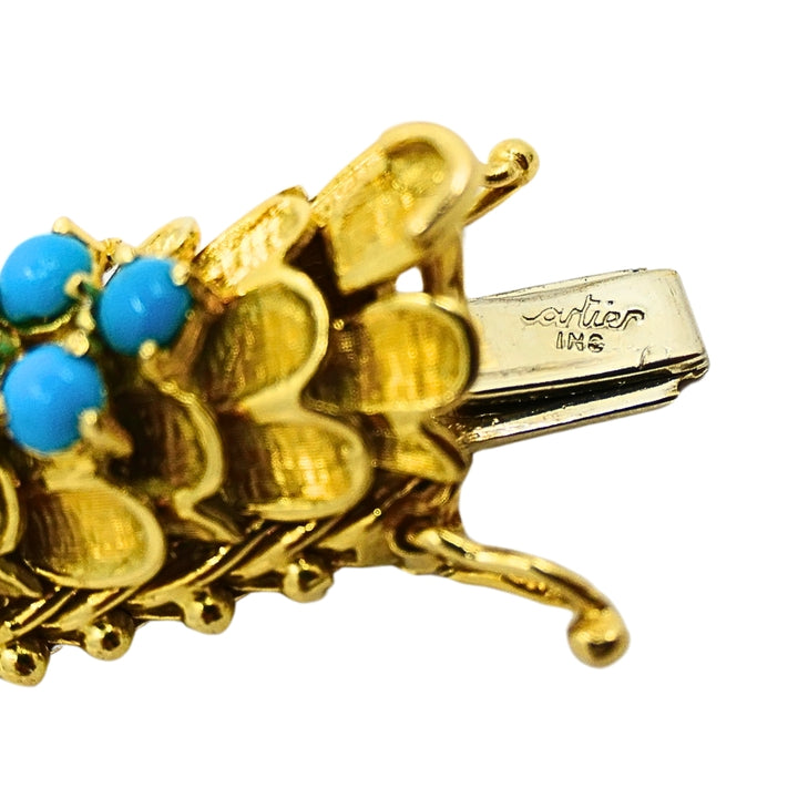 Vintage Cartier Bracelet Turquoise 18k Gold