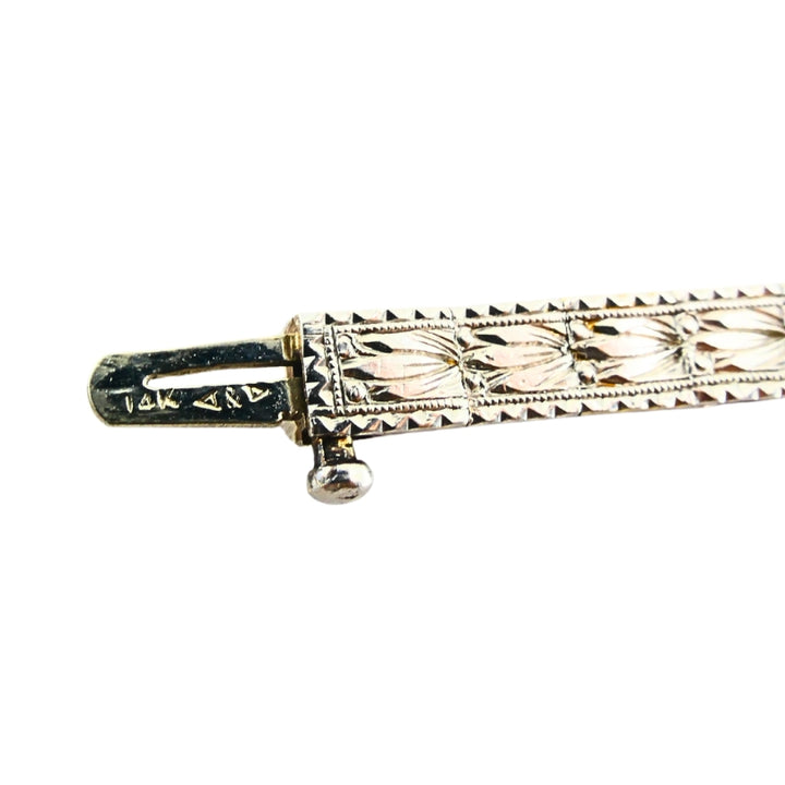 Vintage 14k White Gold Diamond Bracelet Estate Jewelry