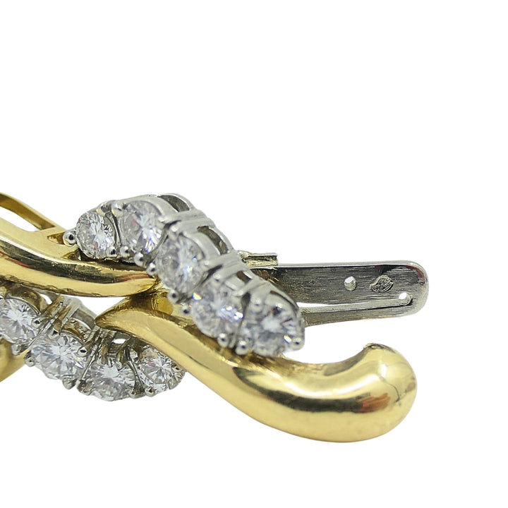 Vintage French Platinum & 18k Gold Diamond Bracelet