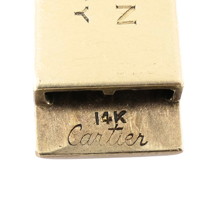 Vintage Cartier 14k Gold Curb-Link ID Bracelet, Mid-20th Century