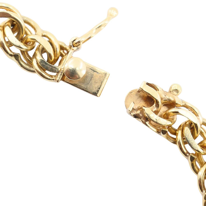 Vintage 14k 18k Gold Charm Bracelet