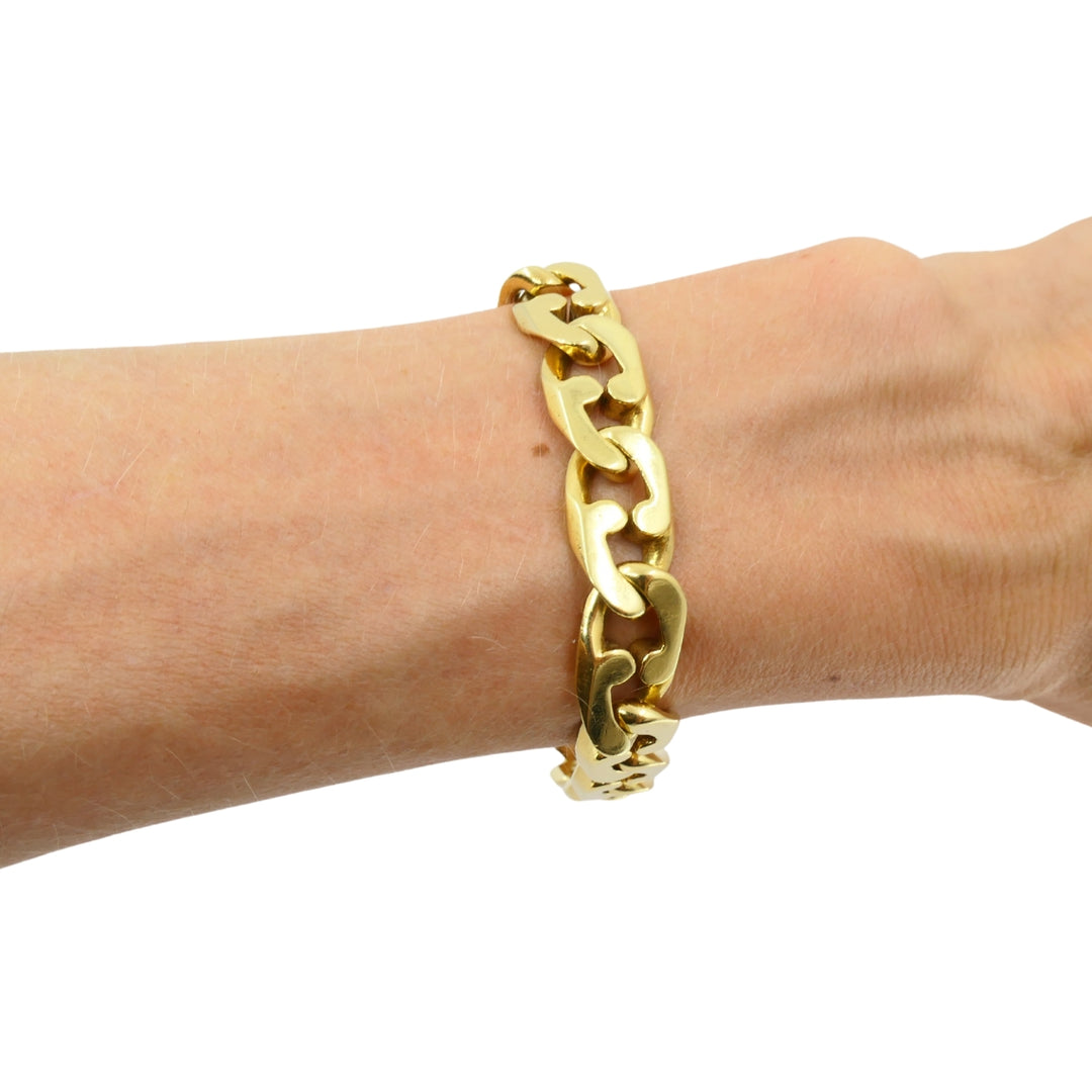 Vintage Tiffany & Co. 18k Gold Chain Bracelet Flat Link