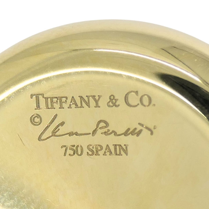 Vintage Elsa Peretti Tiffany & Co. 18k Gold Circular Thumbprint Clip On Earrings