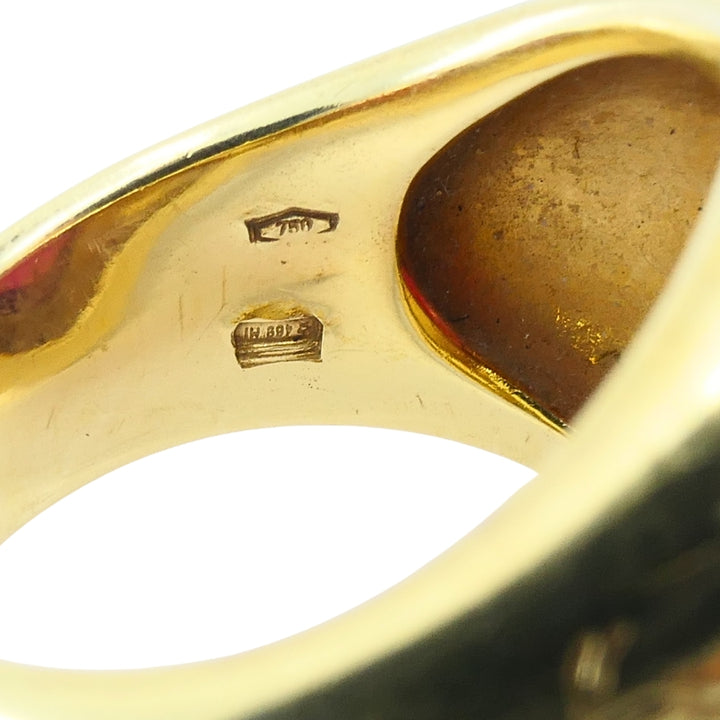 Pomellato 18K Yellow Gold Heart Tourmaline Ring