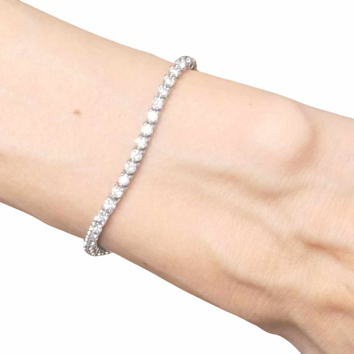 Vintage Cartier Platinum Diamond Tennis Bracelet