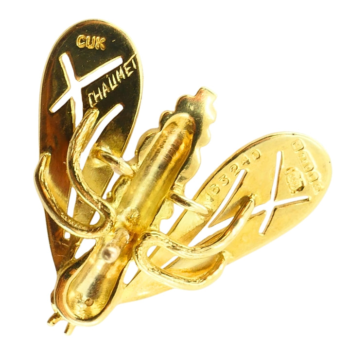 Chaumet 18k Gold Diamond Bee Earrings