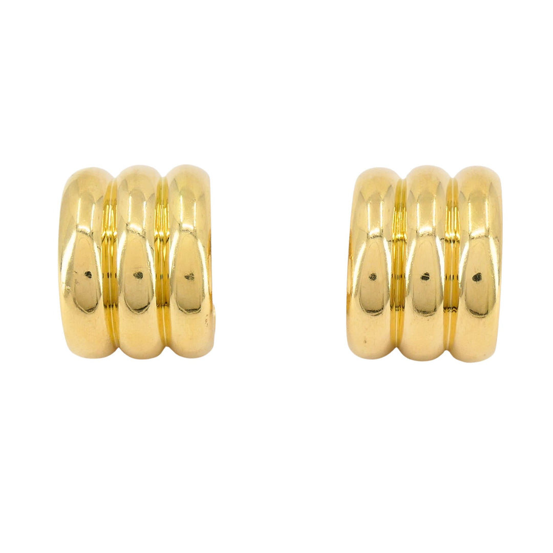 Vintage Cartier 18k Gold Hoop Earrings