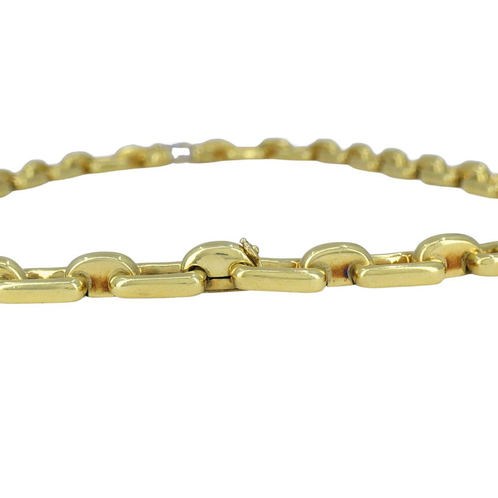 Vintage Cartier 18k Gold Diamond Square Link Collar Necklace