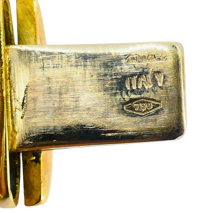 Vintage Tubogas Italian Gold Collar Necklace 18k Estate Jewelry