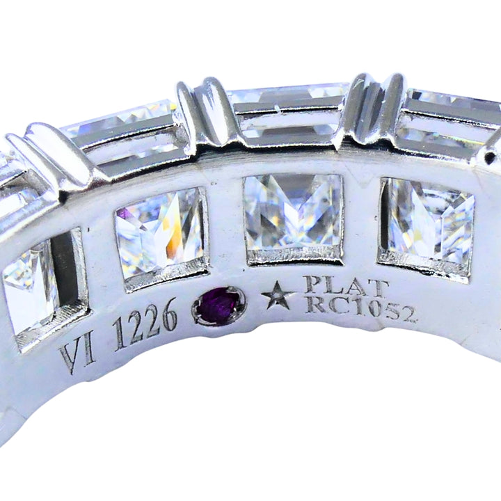 Roberto Coin Eternity Band Platinum Emerald Cut Diamond GIA - 11.36 cts