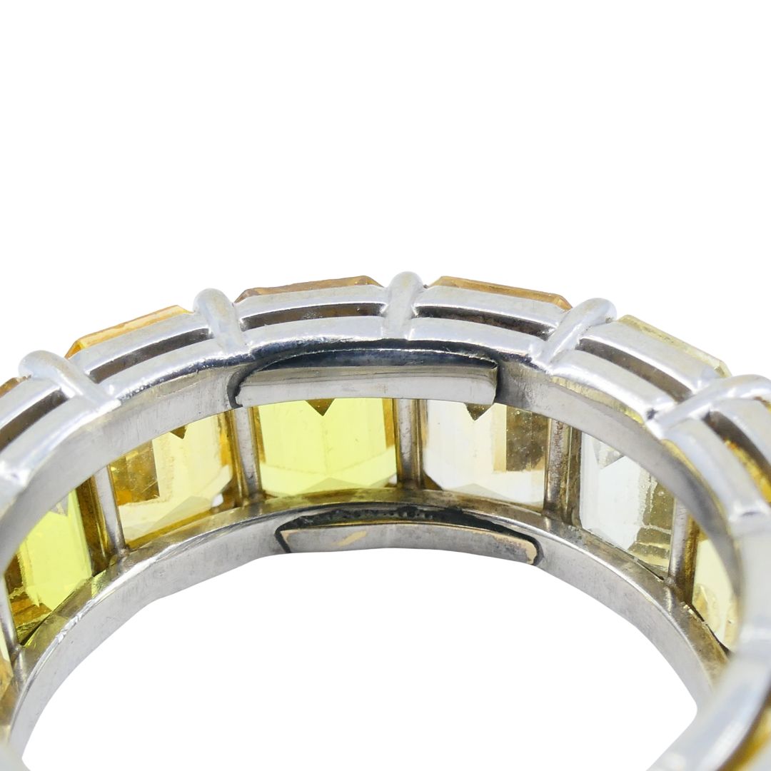 Bvlgari Yellow Sapphire Platinum Eternity Band Ring