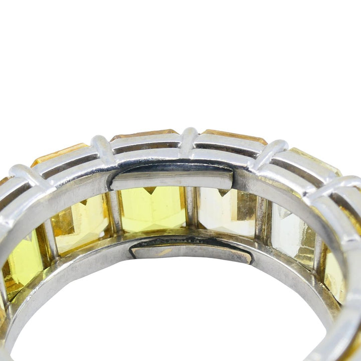 Bvlgari Yellow Sapphire Platinum Eternity Band Ring
