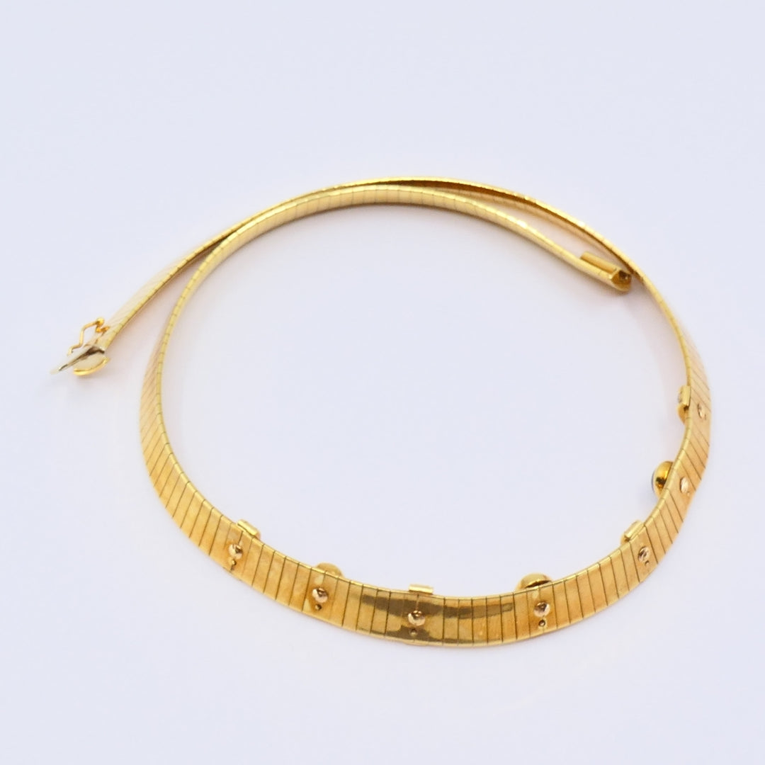 Vintage Van Cleef & Arpels 18k Gold Collar Necklace Sapphires Ruby Diamonds